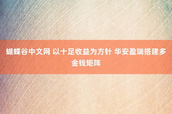   蝴蝶谷中文网 以十足收益为方针 华安盈瑞搭建多金钱矩阵