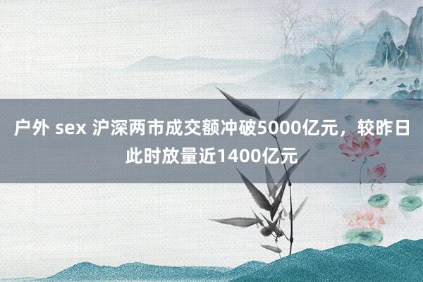   户外 sex 沪深两市成交额冲破5000亿元，较昨日此时放量近1400亿元