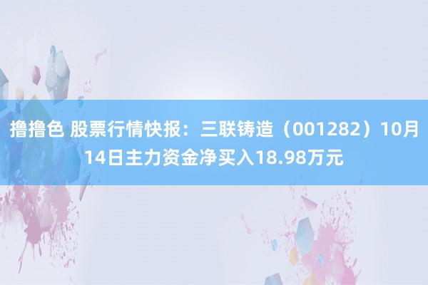   撸撸色 股票行情快报：三联铸造（001282）10月14日主力资金净买入18.98万元