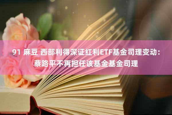   91 麻豆 西部利得深证红利ETF基金司理变动：蔡路平不再担任该基金基金司理