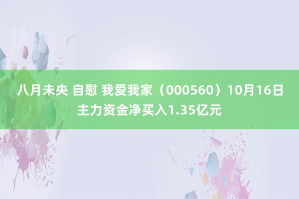 八月未央 自慰 我爱我家（000560）10月16日主力资金净买入1.35亿元