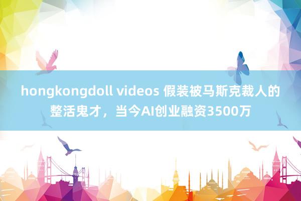 hongkongdoll videos 假装被马斯克裁人的整活鬼才，当今AI创业融资3500万