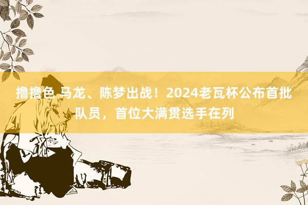   撸撸色 马龙、陈梦出战！2024老瓦杯公布首批队员，首位大满贯选手在列