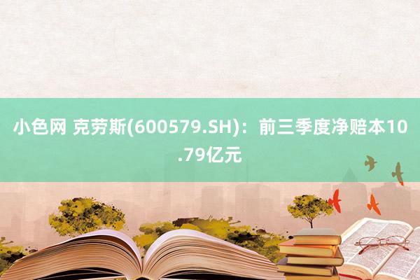   小色网 克劳斯(600579.SH)：前三季度净赔本10.79亿元