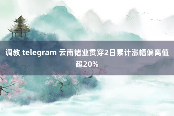   调教 telegram 云南锗业贯穿2日累计涨幅偏离值超20%