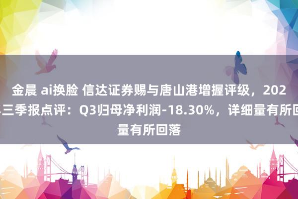 金晨 ai换脸 信达证券赐与唐山港增握评级，2024年三季报点评：Q3归母净利润-18.30%，详细量有所回落