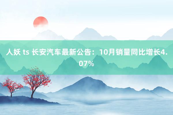   人妖 ts 长安汽车最新公告：10月销量同比增长4.07%