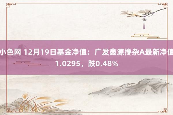 小色网 12月19日基金净值：广发鑫源搀杂A最新净值1.0295，跌0.48%