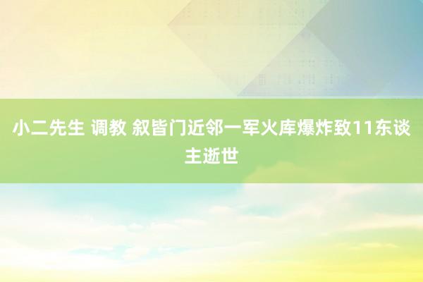 小二先生 调教 叙皆门近邻一军火库爆炸致11东谈主逝世