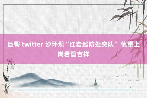 巨臀 twitter 沙坪坝“红岩巡防处突队” 慎重上岗看管