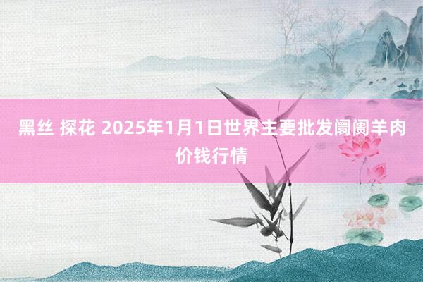 黑丝 探花 2025年1月1日世界主要批发阛阓羊肉价钱行情