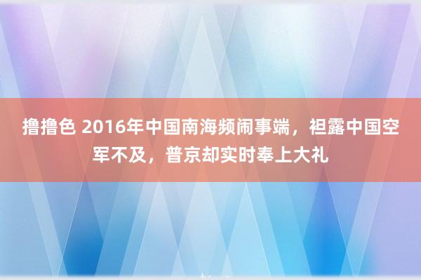 撸撸色 2016年中国南海频闹事端，袒露中国空军不及，普京却