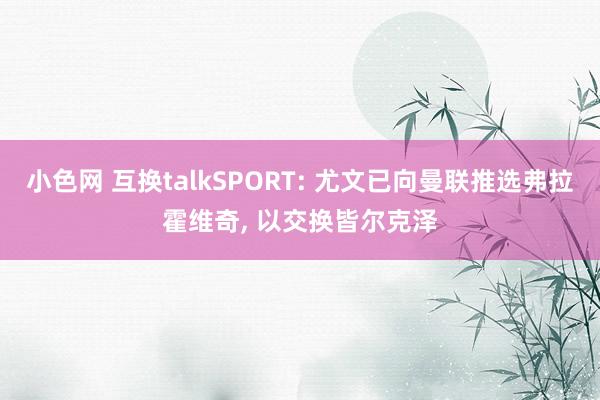 小色网 互换talkSPORT: 尤文已向曼联推选弗拉霍维奇