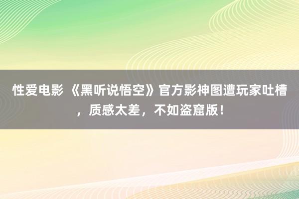 性爱电影 《黑听说悟空》官方影神图遭玩家吐槽，质感太差，不如