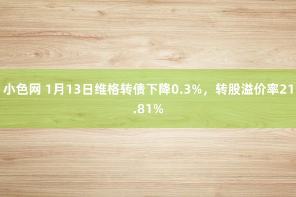 小色网 1月13日维格转债下降0.3%，转股溢价率21.81