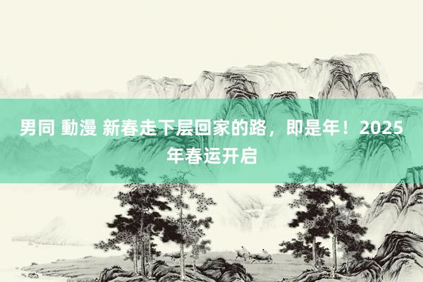 男同 動漫 新春走下层回家的路，即是年！2025年春运开启