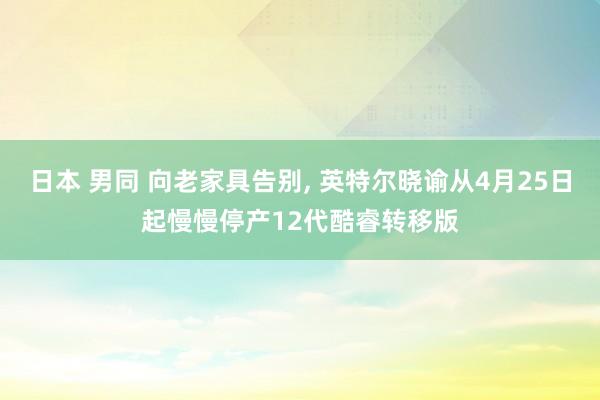 日本 男同 向老家具告别， 英特尔晓谕从4月25日起慢慢停产12代酷睿转移版