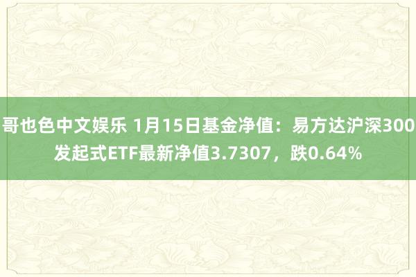 哥也色中文娱乐 1月15日基金净值：易方达沪深300发起式E